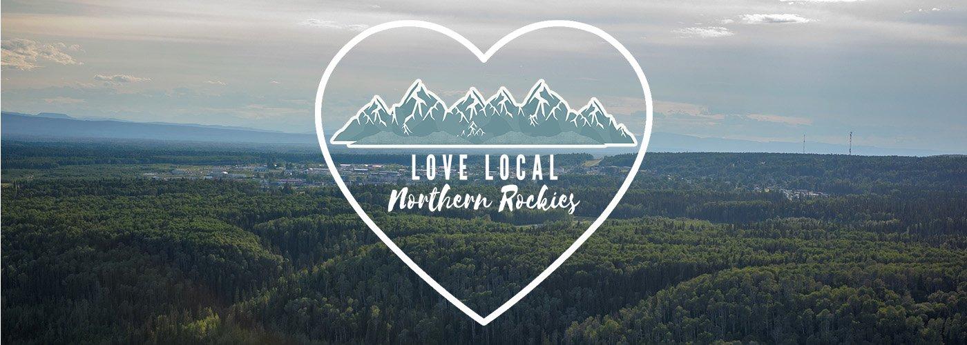 Love Local Northern Rockies logo with scenic view